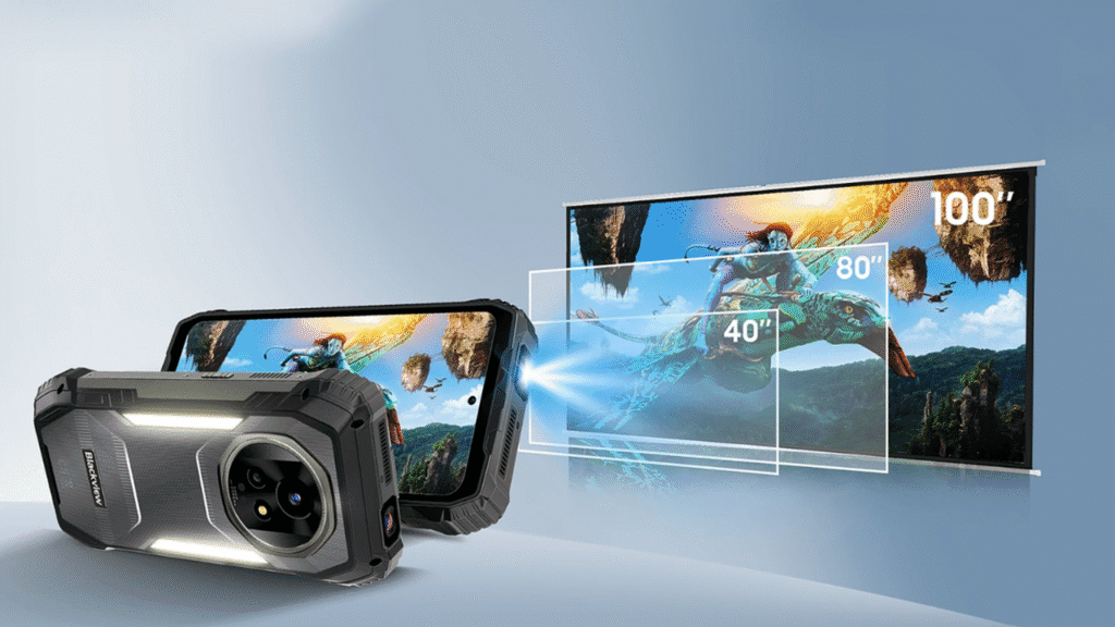 2025 is the year of the smartphone projector as yet another rugged mobile phone launches with a 100-inch 480p 100nits projector – and a 20,000Ah battery
